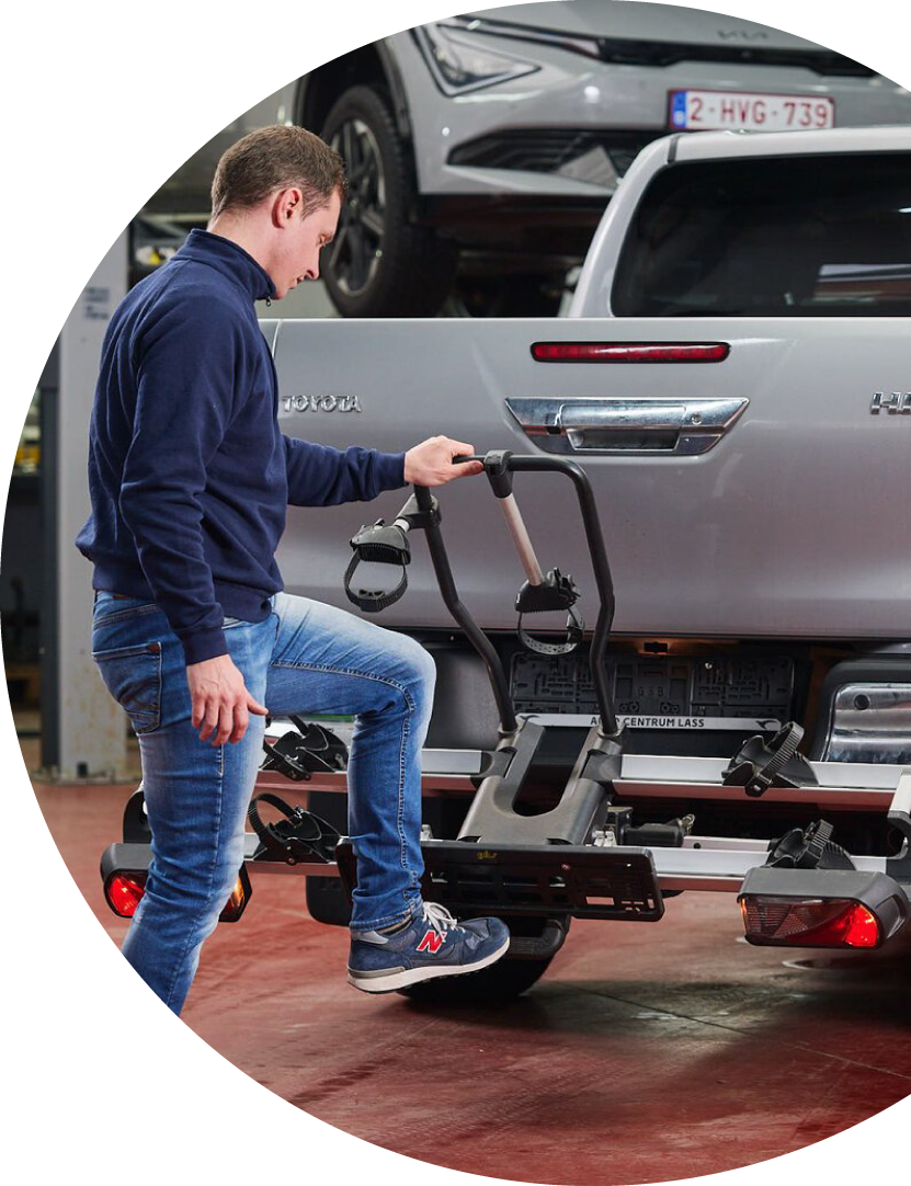 Montage de portes-vélos en Wallonie